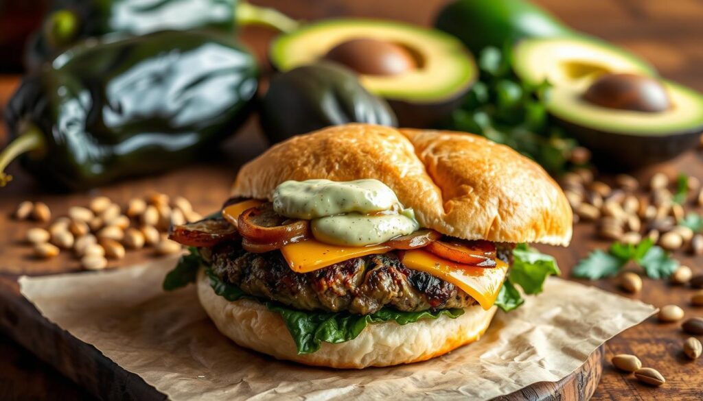 vegetarian poblano burger vegetarian poblano burger