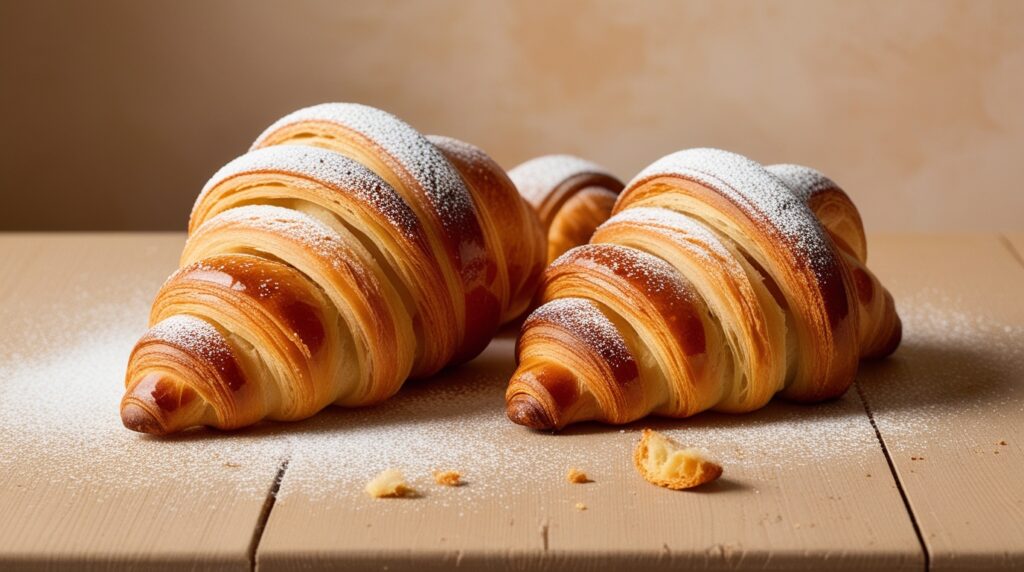 Essential ingredients for homemade cookie croissants