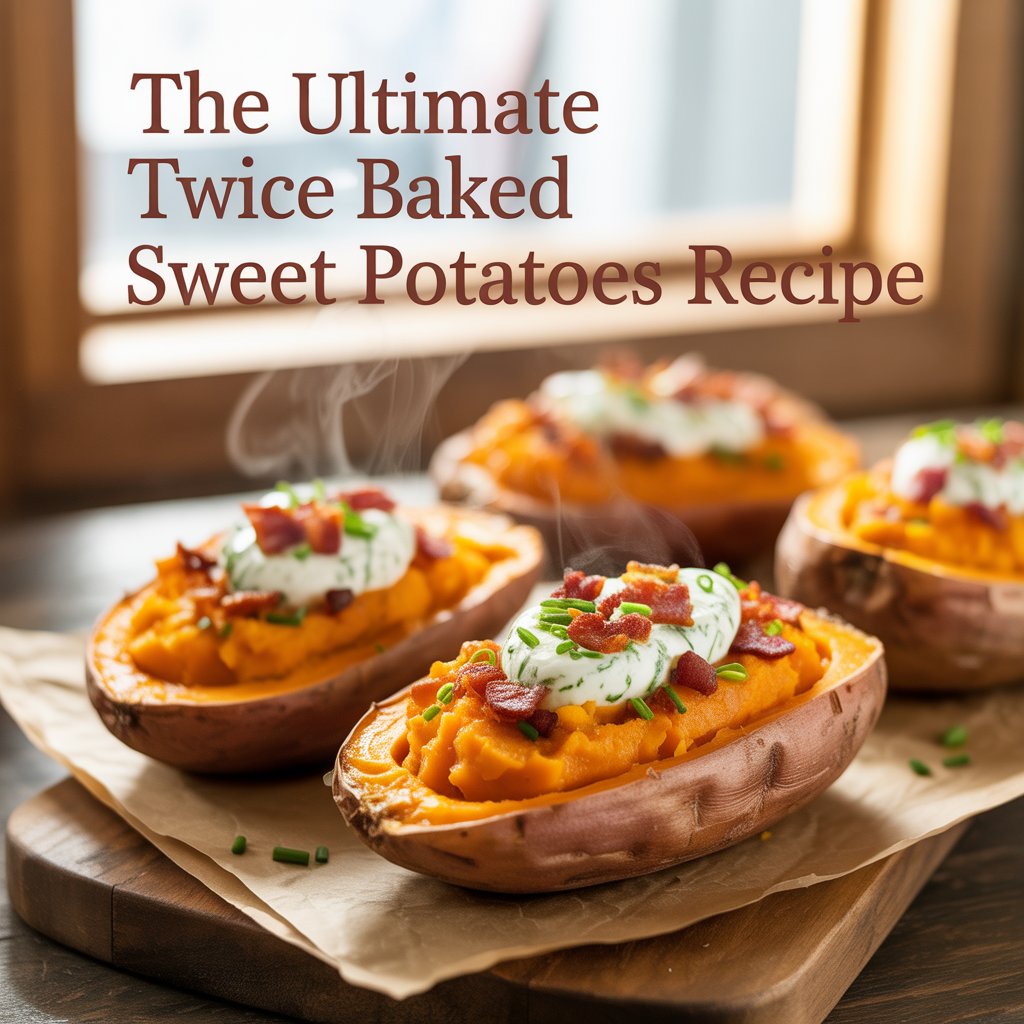 Twice baked sweet potatoes recipe