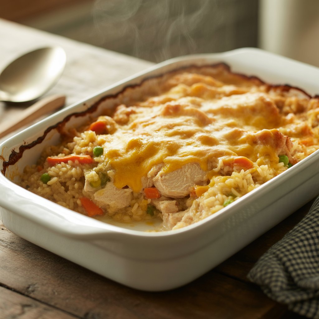 homemade chicken rice casserole