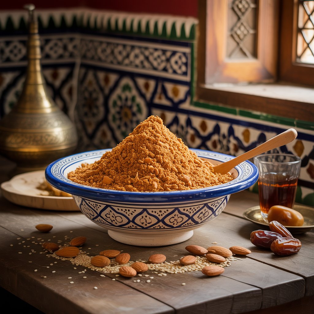 Moroccan Sellou Traditional Dessert