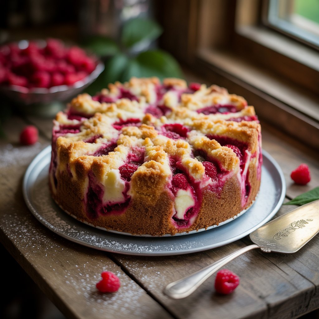 Raspberry Cream Cheese Coffee Cake